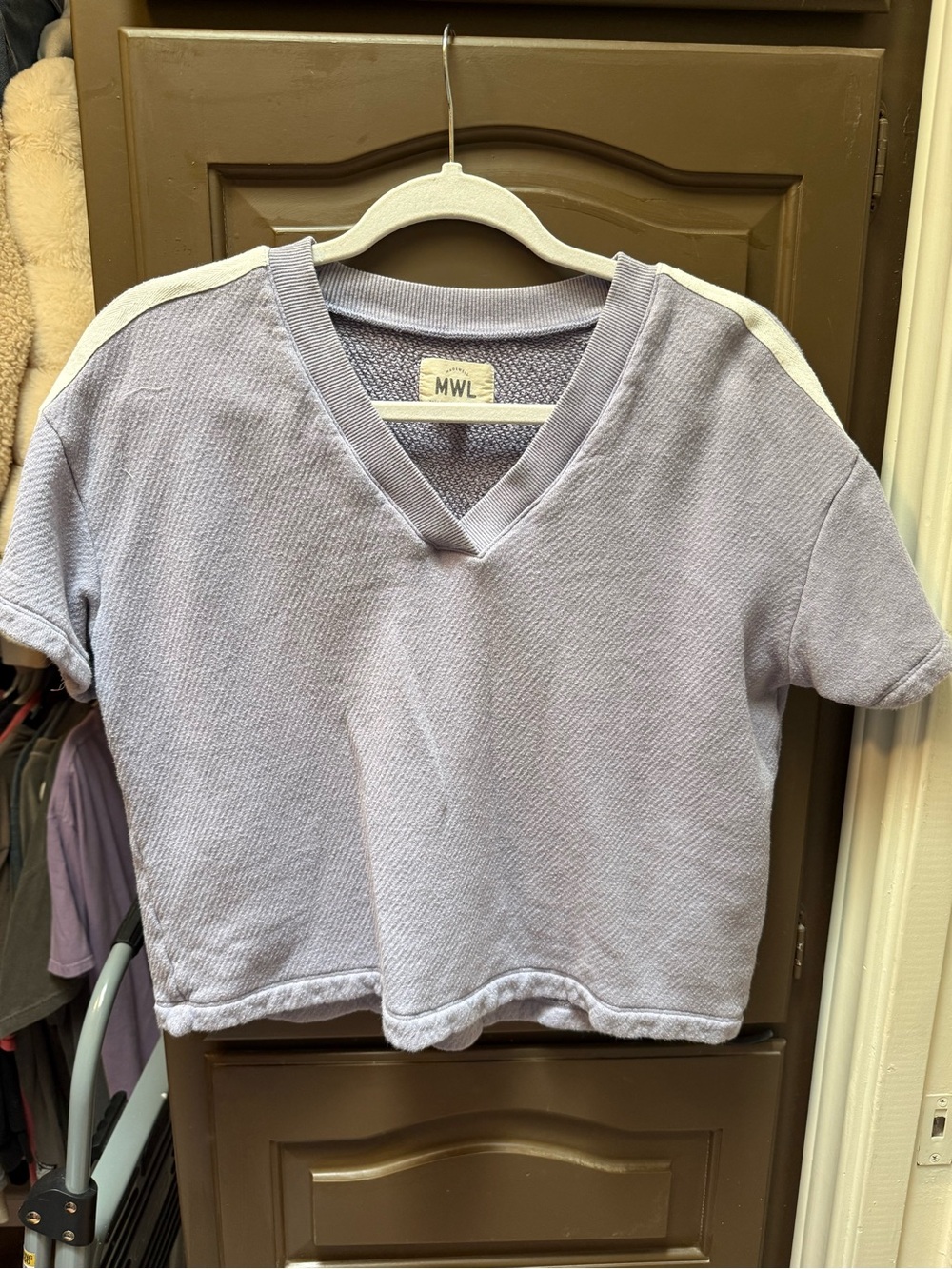 Lavender V-Neck Short Set